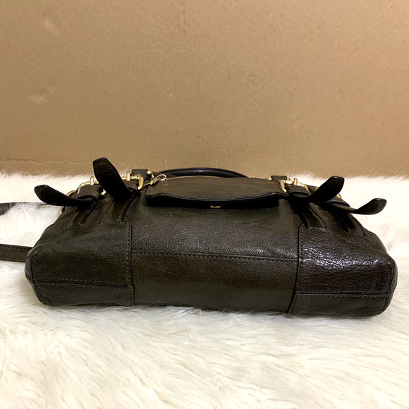 MICHAEL KORS Dark Olive Green Leather Belted Trim MCGRAW Slim Satchel w/Strap - Picture 15 of 16